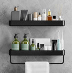Contemporary Bathroom Accessories Hardware Set Aluminum Bathroom Shelf