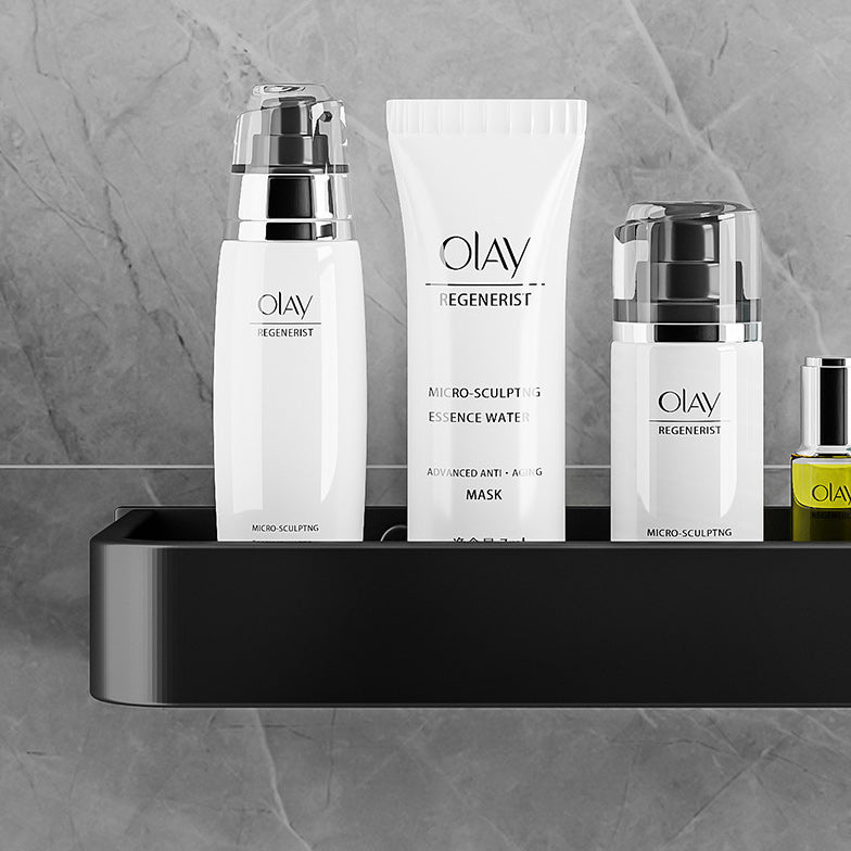 Contemporary Bathroom Accessories Hardware Set Aluminum Bathroom Shelf