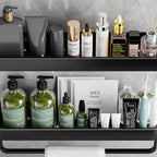 Contemporary Bathroom Accessories Hardware Set Aluminum Bathroom Shelf