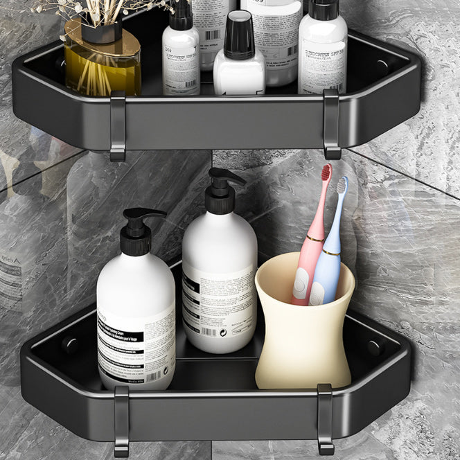 Modern Black-White Metal Bath Hardware Set Bath Shelf Bathroom Hardware Set