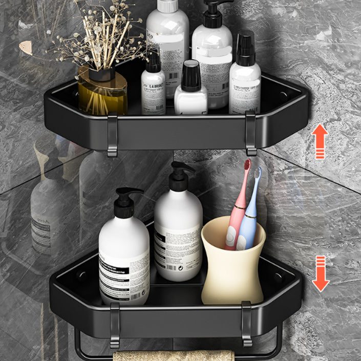 Modern Black-White Metal Bath Hardware Set Bath Shelf Bathroom Hardware Set