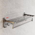 Gray Aluminum Bathroom Accessory Set Contemporary Bathroom Shelf