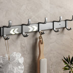 Gray Aluminum Bathroom Accessory Set Contemporary Bathroom Shelf