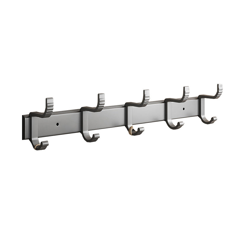 Gray Aluminum Bathroom Accessory Set Contemporary Bathroom Shelf