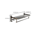 Gray Aluminum Bathroom Accessory Set Contemporary Bathroom Shelf