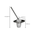 Gray Aluminum Bathroom Accessory Set Contemporary Bathroom Shelf