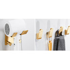 Golden Modern 5-piece Bathroom Accessories Set Brushed Brass Towel Holder/Paper Holder