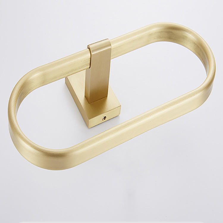 Golden Modern 5-piece Bathroom Accessories Set Brushed Brass Towel Holder/Paper Holder