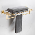 Golden Modern 5-piece Bathroom Accessories Set Brushed Brass Towel Holder/Paper Holder