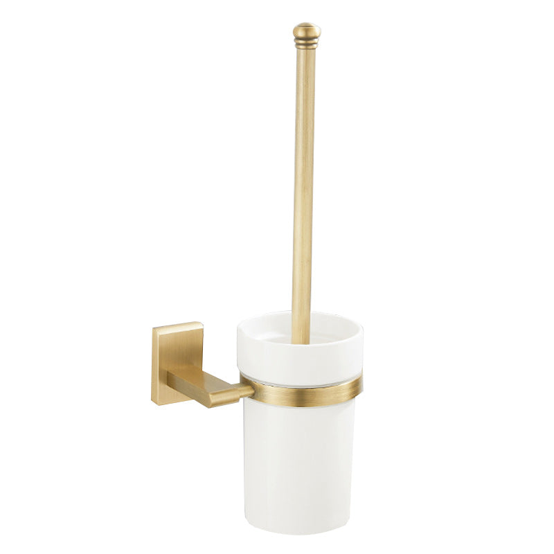 Golden Modern 5-piece Bathroom Accessories Set Brushed Brass Towel Holder/Paper Holder