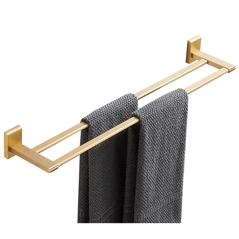 Golden Modern 5-piece Bathroom Accessories Set Brushed Brass Towel Holder/Paper Holder