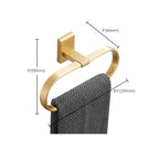 Golden Modern 5-piece Bathroom Accessories Set Brushed Brass Towel Holder/Paper Holder