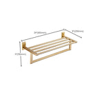 Golden Modern 5-piece Bathroom Accessories Set Brushed Brass Towel Holder/Paper Holder