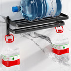 Modern Aluminum Bathroom Accessory Set Matte Black Bathroom Shelf/Towel Holder/Paper Holder