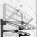 Modern Aluminum Bathroom Accessory Set Matte Black Bathroom Shelf/Towel Holder/Paper Holder
