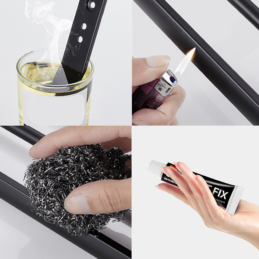 Modern Aluminum Bathroom Accessory Set Matte Black Bathroom Shelf/Towel Holder/Paper Holder
