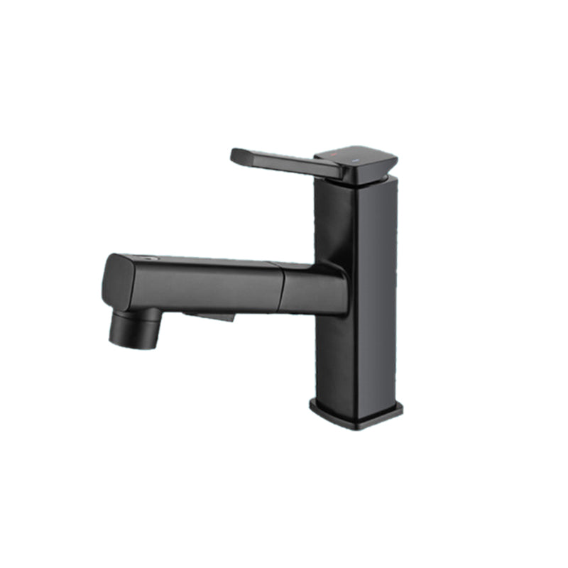 Lever Handle Faucet Pull-Out Basin Faucet with Swivel Spout