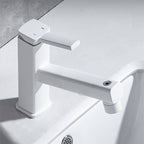 Lever Handle Faucet Pull-Out Basin Faucet with Swivel Spout