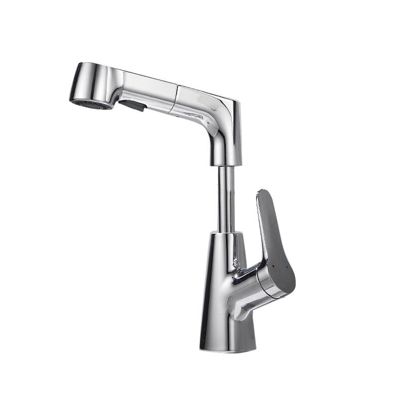 Pull-out Vessel Faucet Modern Sink Faucet with a Single Lever Handle