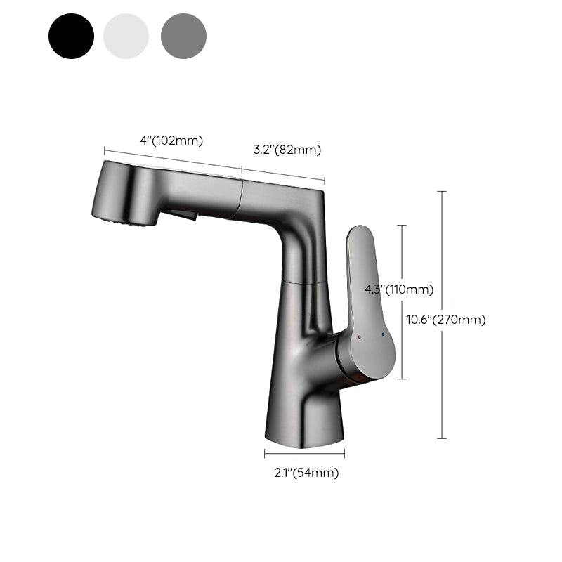 Pull-out Vessel Faucet Modern Sink Faucet with a Single Lever Handle