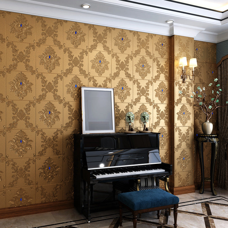 Glam Style Foam Wall Panel Living Room 3D Embossed Waterproof Wall Panel