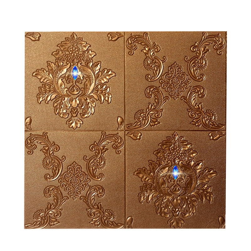 Glam Style Foam Wall Panel Living Room 3D Embossed Waterproof Wall Panel