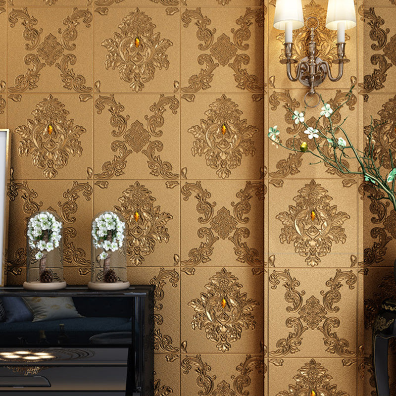 Glam Style Foam Wall Panel Living Room 3D Embossed Waterproof Wall Panel
