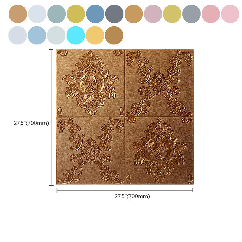 Glam Style Foam Wall Panel Living Room 3D Embossed Waterproof Wall Panel
