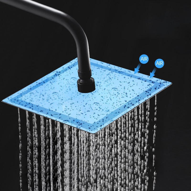 Modern Showerhead Rainfall Fixed Showerhead Square Rainfall Handheld Showerhead