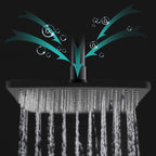 Modern Showerhead Rainfall Fixed Showerhead Square Rainfall Handheld Showerhead