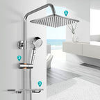 Contemporary Style Shower Head Bathroom Fixed Shower Head with Round and Square Shape