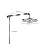 Contemporary Style Shower Head Bathroom Fixed Shower Head with Round and Square Shape