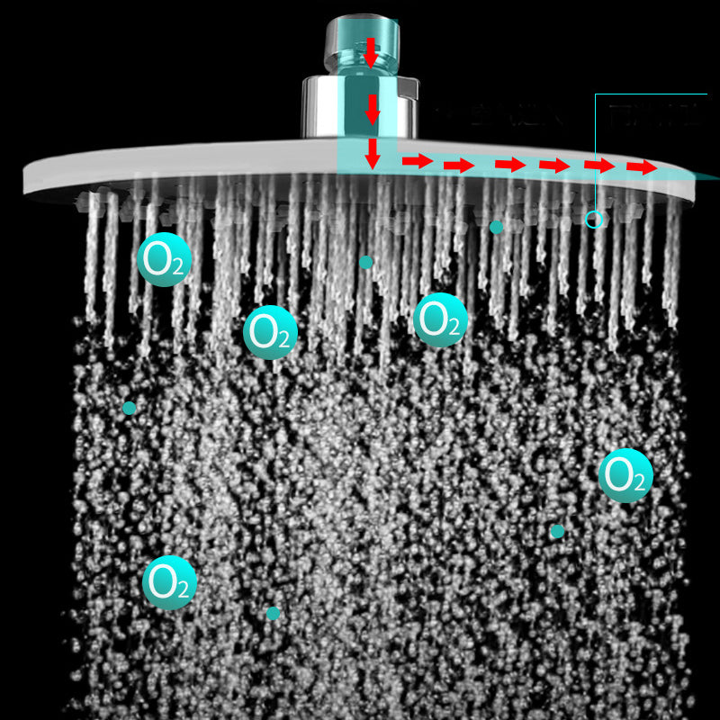 Bathroom Shower Head Round Rainfall Ceiling Mounted Fixed Shower Head