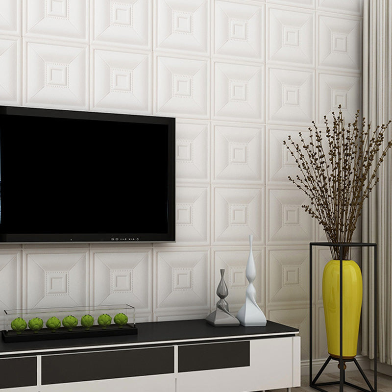 Glam Style Foam Water-Resistant Wall Cladding Living Room 3D Embossing Wall Cladding