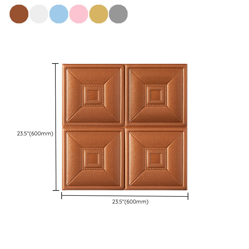 Glam Style Foam Water-Resistant Wall Cladding Living Room 3D Embossing Wall Cladding