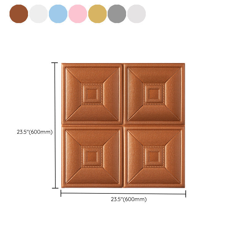 Glam Style Foam Water-Resistant Wall Cladding Living Room 3D Embossing Wall Cladding
