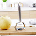 Multi-functional vegetable peeler made of stainless steel