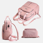 Waterproof Multifunction Backpack – Durable Travel, Work & School Bag with USB Charging Port