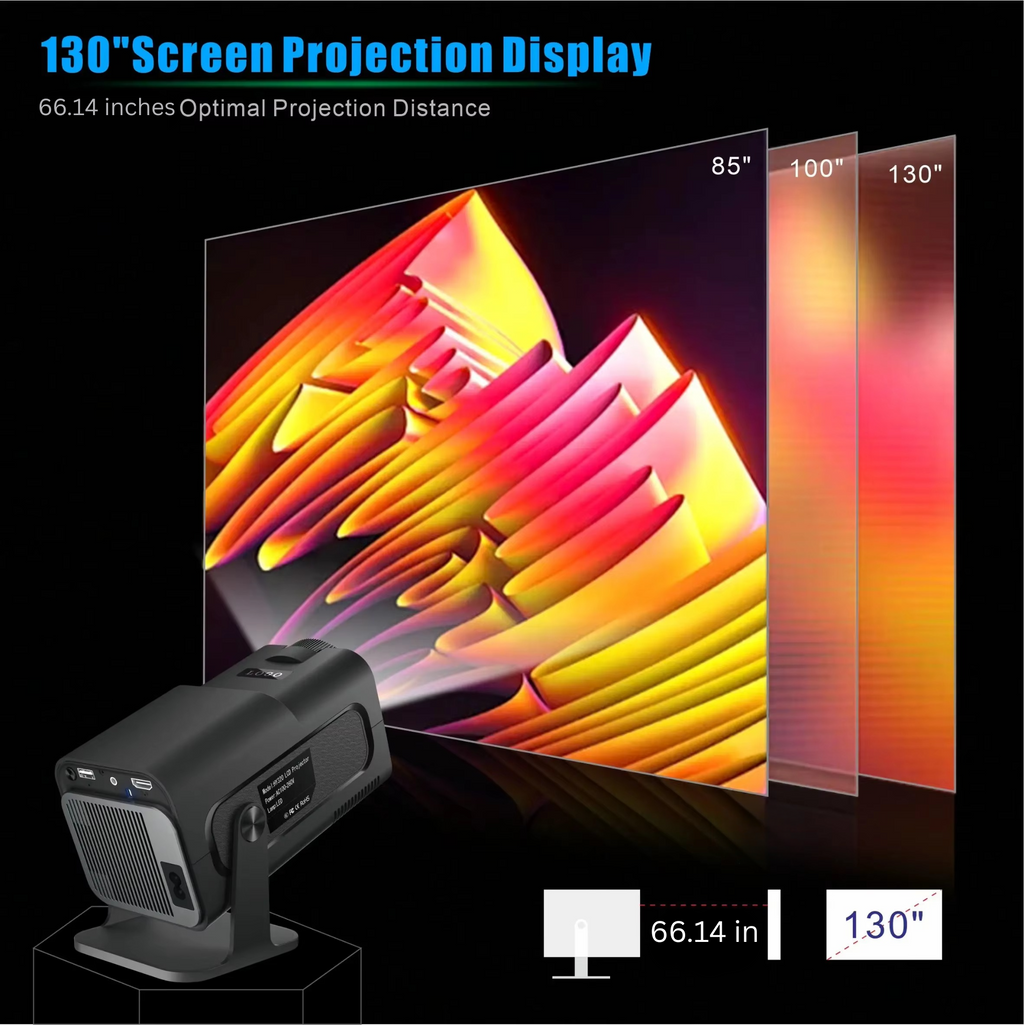 Compact 4K Android Mini Projector with WiFi & Bluetooth