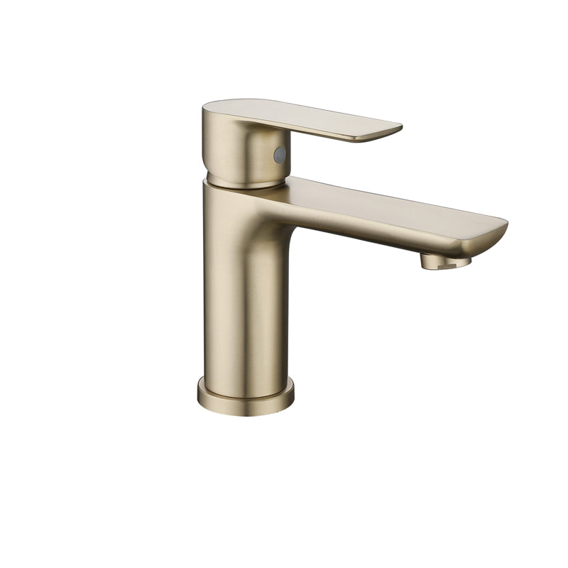 Modern Brass Sink Faucet Single Hole Bathroom Faucet Lever Handle Tap