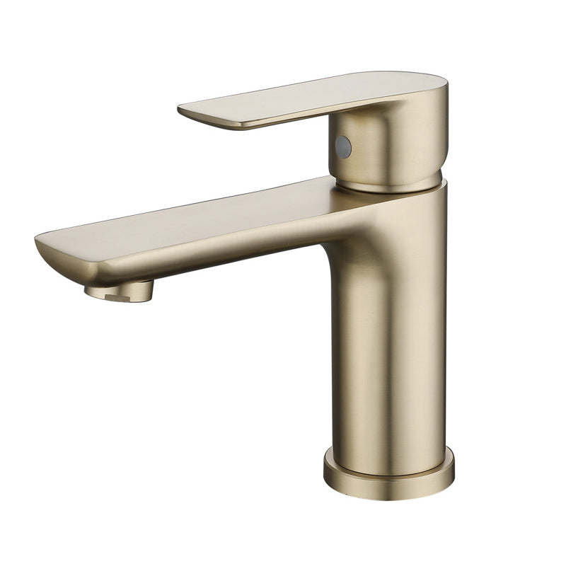 Modern Brass Sink Faucet Single Hole Bathroom Faucet Lever Handle Tap