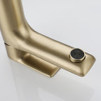 Modern Brass Sink Faucet Single Hole Bathroom Faucet Lever Handle Tap