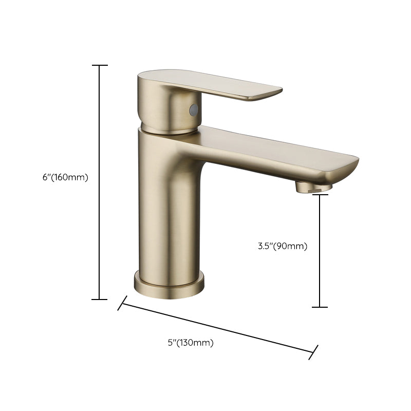 Modern Brass Sink Faucet Single Hole Bathroom Faucet Lever Handle Tap