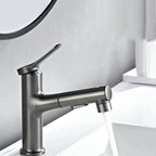 Vessel Sink Faucet Contemporary Pull-out Tap with Swivel Spout