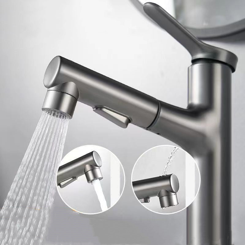 Vessel Sink Faucet Contemporary Pull-out Tap with Swivel Spout