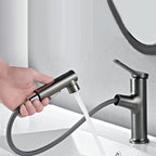 Vessel Sink Faucet Contemporary Pull-out Tap with Swivel Spout