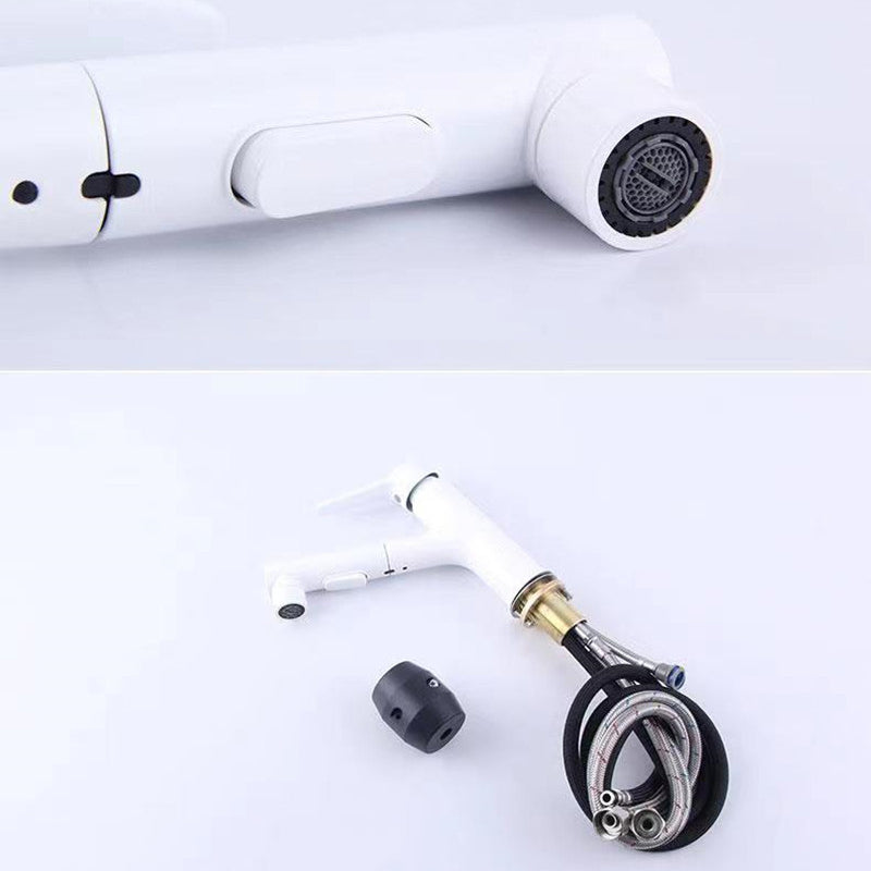 Vessel Sink Faucet Contemporary Pull-out Tap with Swivel Spout