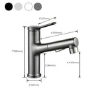 Vessel Sink Faucet Contemporary Pull-out Tap with Swivel Spout
