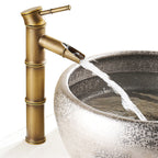 Country style single hole basin faucet with a lever handle