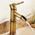 Country style single hole basin faucet with a lever handle